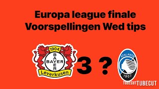 Europa league finale leverkusen Vs Atalanta voorspellingen wed tips