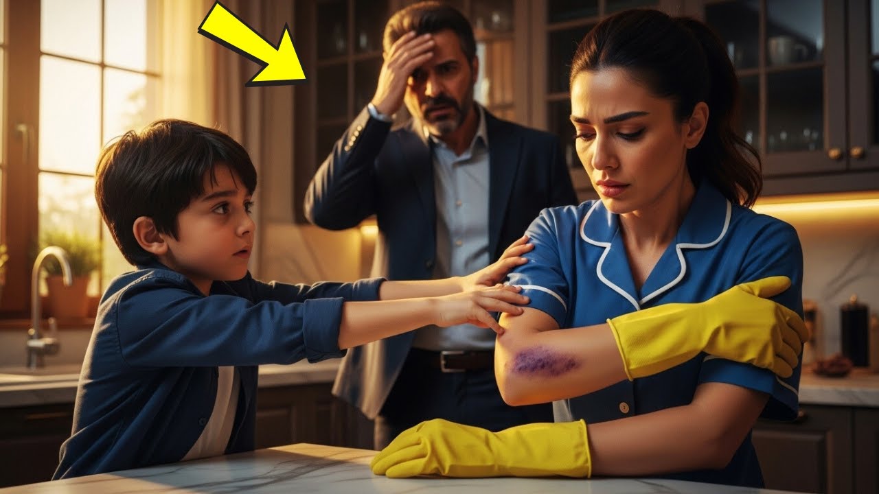 Milyonerin oğlu hizmetçinin morluklarını gördü… ve yaptıkları herkesi şaşırttı