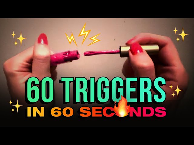 ASMR ✨ 60 TRIGGERS IN 60 SECONDS ✨ FAST TAPPING ⚡️ NO TALKING 🗣