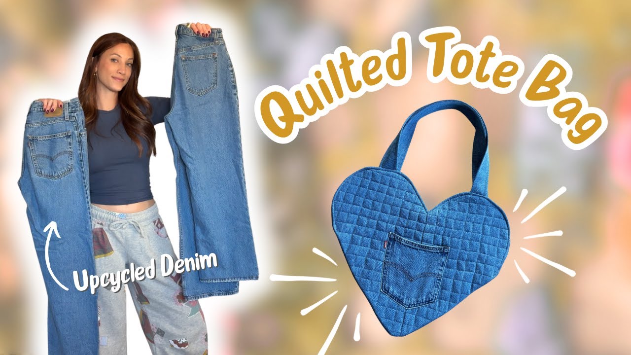 Не выбрасывайте старые джинсы! Сделайте вместо них эту стеганую сумку 💕 (Простая переделка джинсо...