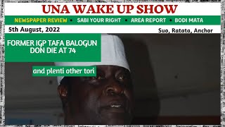 Newspaper Tori Today 8th August 2022