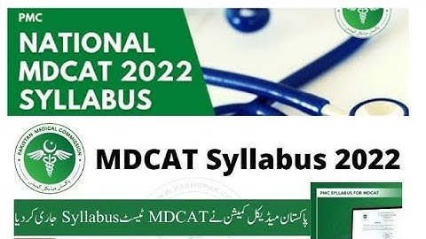 National MDCAT Chemistry Syllabus 2022 By PMC #mcatchemistrylectures #mdcatsyllabus2022