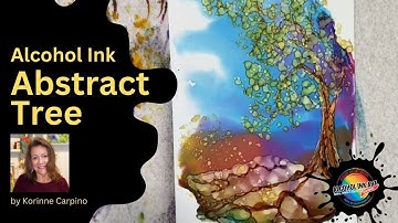 Whimsical Abstract Tree in Alcohol Ink - Intuitive Painting