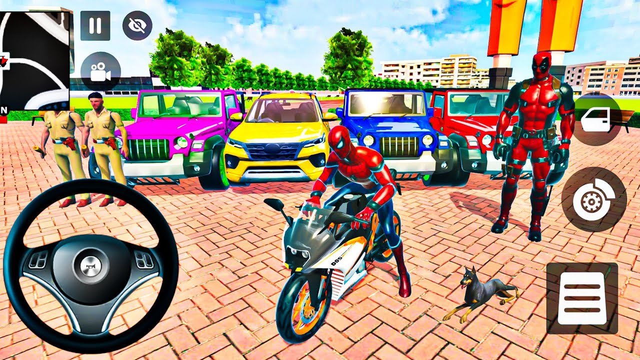 🦚 Indian Thift Auto Android Game 🌿 SuperMan & Spiderman Game😍G- Wagon & McQueen Car & Bike Showroom