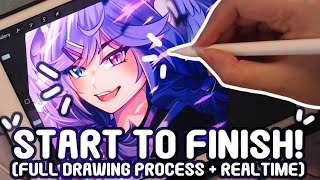 START TO FINISH! |Full drawing process + Real time!