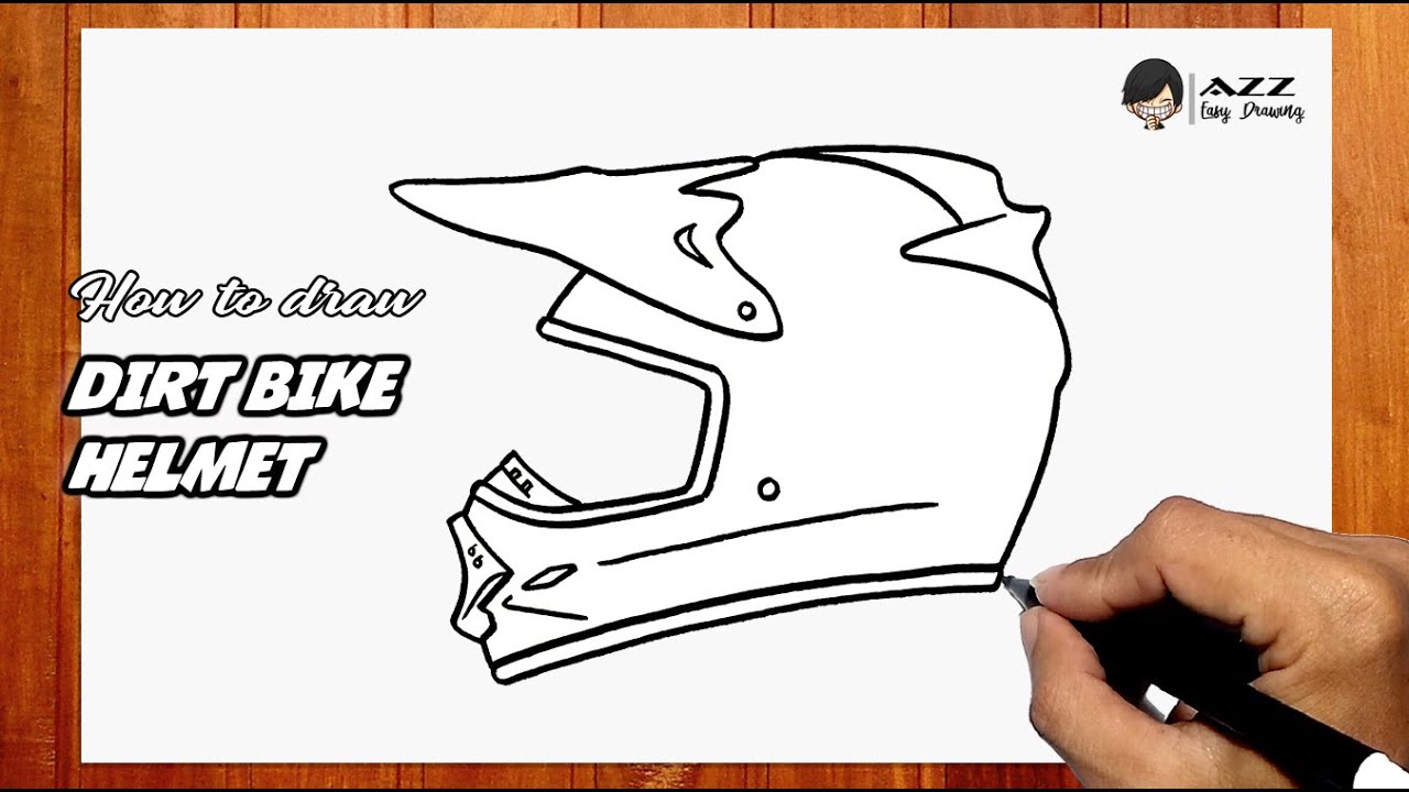 Bike Helmet Drawing