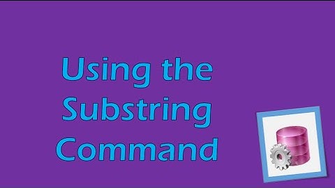 PL/SQL Tutorial 4 (Oracle): Substring Command