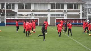 Entrenamiento de Osasuna en Tajonar a 48 horas de jugar en Almería