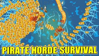 Turning A Pirate Ship Into A Machine Gun | Pirate Horde Survival Sea Of Survivors