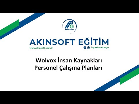 Wolvox İnsan Kaynakları - Personel Çalışma Planları