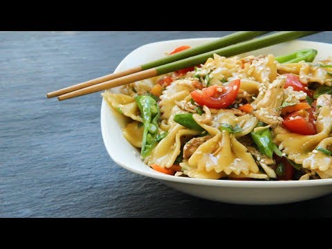 Asian chicken pasta salad