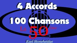 Video thumbnail of "50 Travailler C'est trop Dur - 3 accords D A7 G - 100 Chansons Enfants - Guitare Débutant"