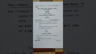 Full || Human Resource Management || || Question Paper HPU 2018 || ||B.Com(Hons.)|| || 3rd Semester || News
