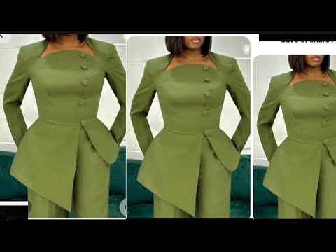 كيفية قص وخياطة فستان بفتحة رقبة مقلوبة مع درابزين مفتوح 