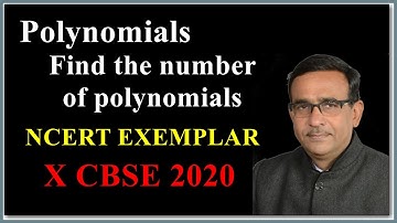 Class 10 Maths Polynomials NCERT EXEMPLAR Exercise 2.1Find the number of polynomials having zeroes