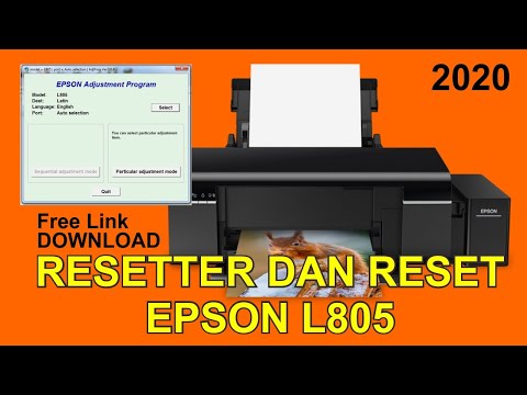 Cara Reset Printer Epson L805 work || Link Download Resetter Printer Epson L805 | Foci