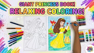 Princess Coloring Page with Relaxing Music | Giant Coloring Book for Kids | Little Color World