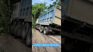 04 | 16 Wheeler Tipper In Risky Situation | Camera - 03 | Indian Heavy Vehicles #Shorts