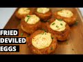 PAN FRIED DEVILED EGGS