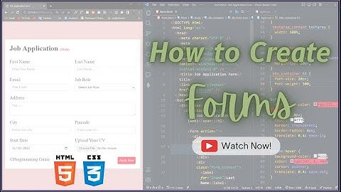 How to Create a Job Application Form with HTML & CSS | Simple HTML Project