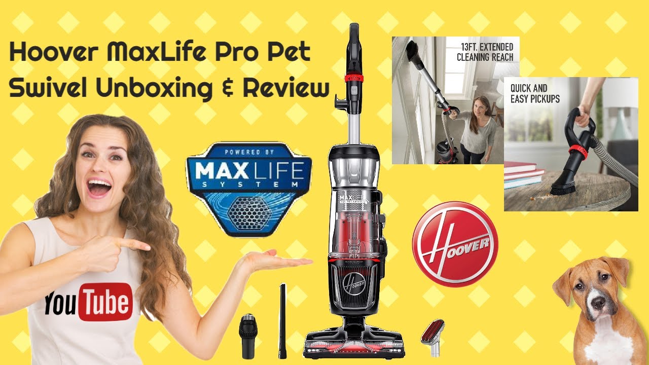 Hoover MAXLife Pro Pet Swivel HEPA Media Vacuum Cleaner, Bagless