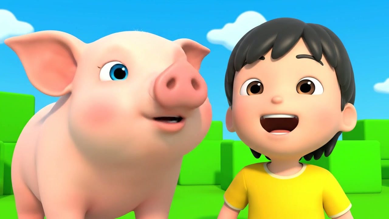 Minecraft Little Pig Ran From the Creeper | Nursery Rhymes for Kids & Baby Songs