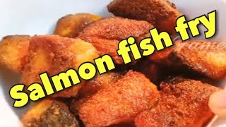 Salmon fish fry Indian style | salmon fry in tamil