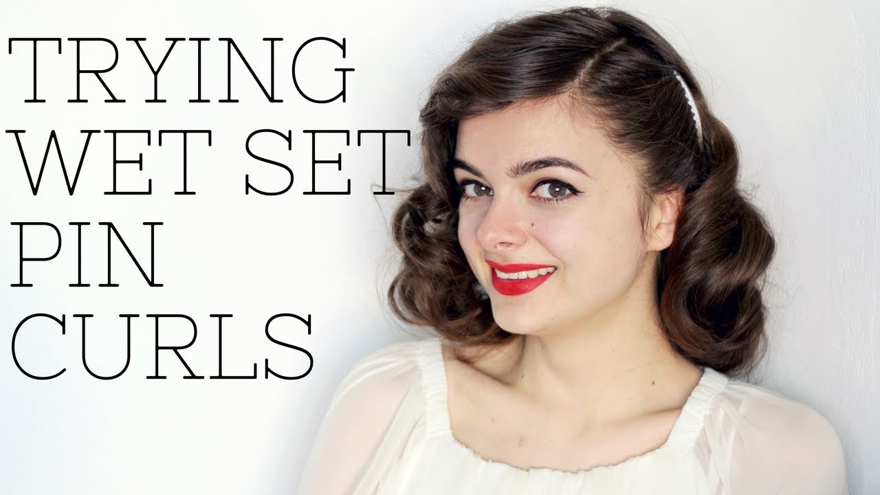 Trying Wet Set Pin Curls The Pin Curl Diaries 1 Youtube