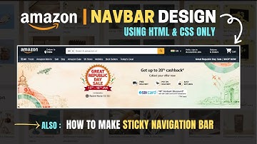 Amazon Website Navigation Bar Using HTML CSS | How to Make Sticky Navbar | Amazon Clone HTML CSS