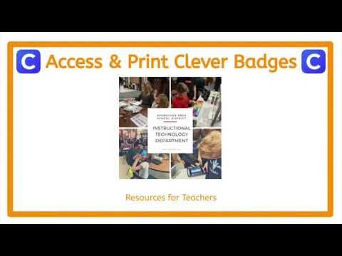 Accessing and Printing Clever Badges