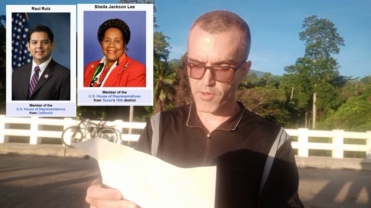 My letters to Seventh-day Adventist members of Congress. Ruiz & Lee.