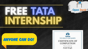 Tata Free Virtual Internship 2025 | Free Certificate | Data Analytics | Resume Booster | Open Desk