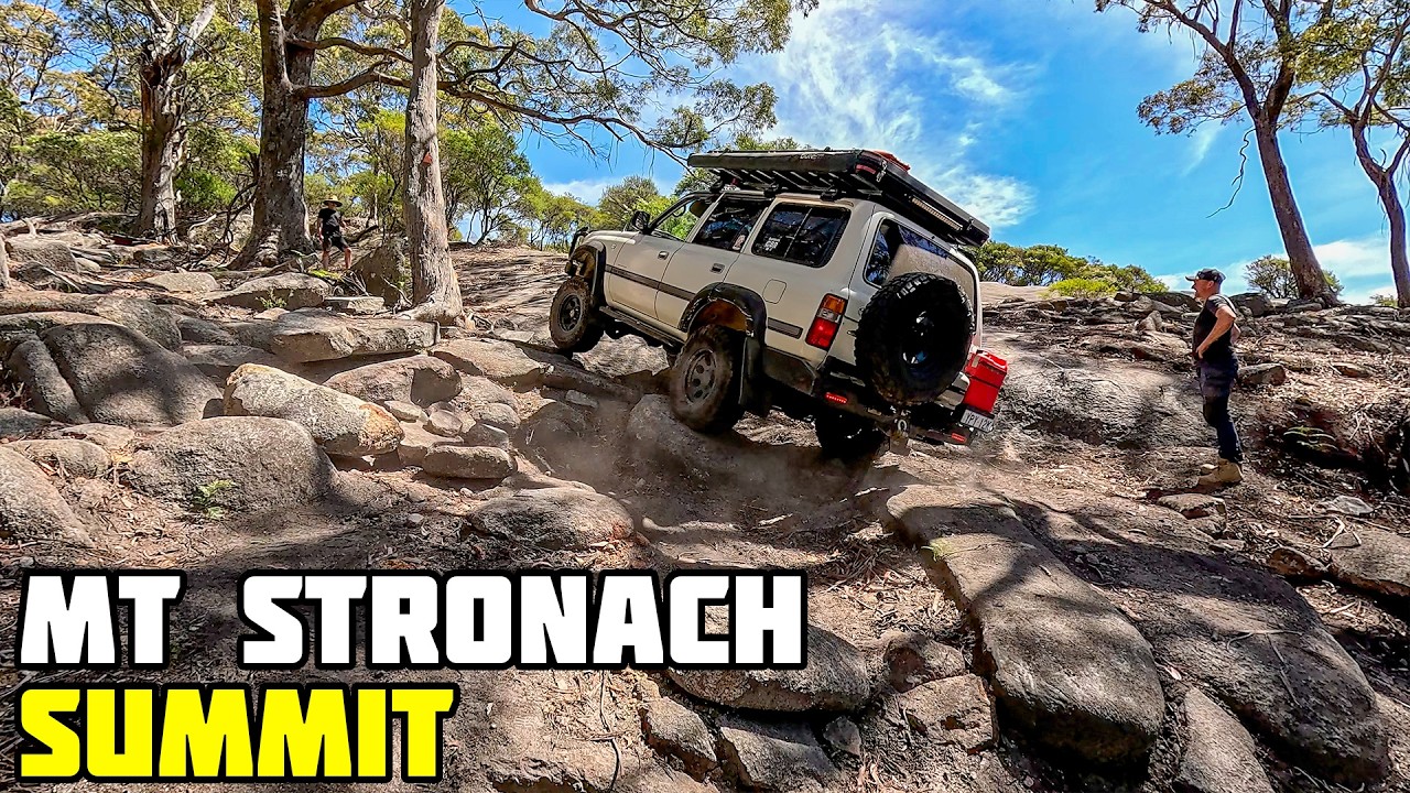 This track was TOUGH! Driving to the summit of Mt Stronach