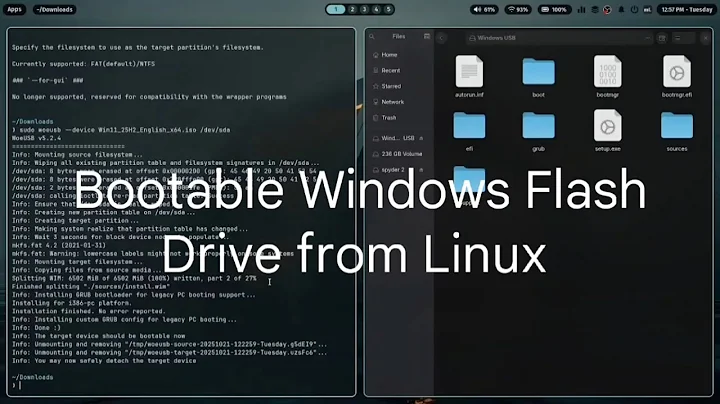 How to Make a Bootable Windows USB on Arch Linux with WoeUSB (Step-by-Step)