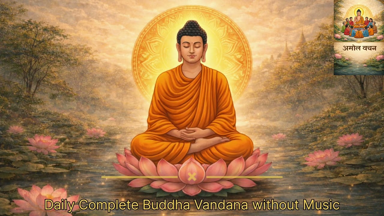 Buddha Vandana | Complete Vandana with Sutra & Ashirwad | 40 Minutes