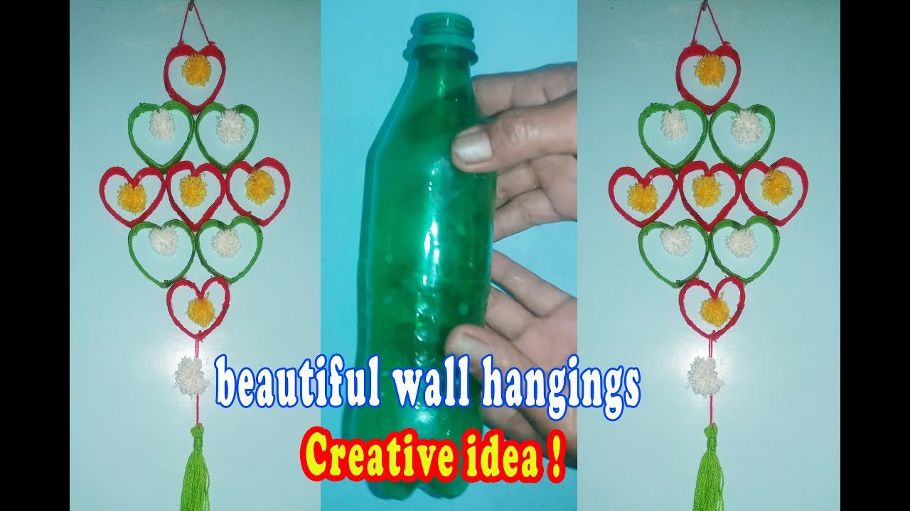  Cara  Membuat  Hiasan  Dinding Botol Plastik  YouTube