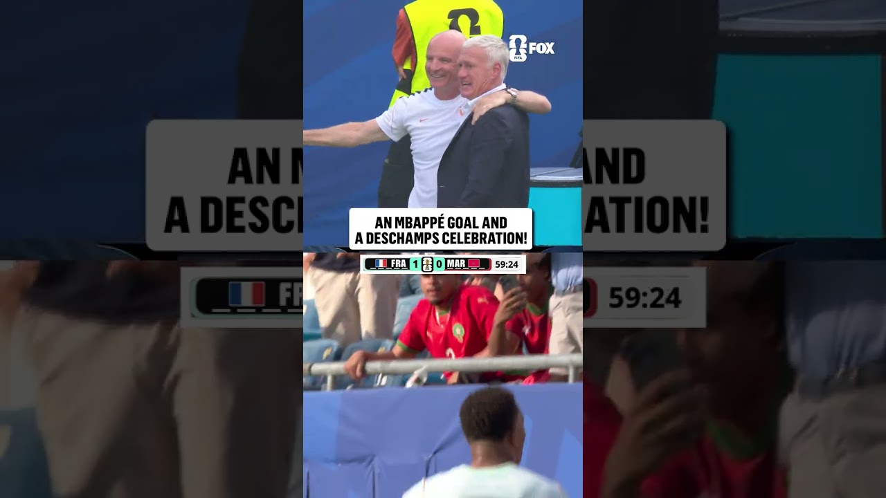 Deschamps was HYPE after Mbappé put France in front