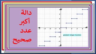 دالة أكبر عدد صحيح