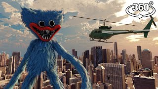 360° Giant HUGGY WUGGY ATTACKS the city! | VR Experience