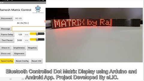 8x8 LED Dot Matrix display  control using Bluetooth