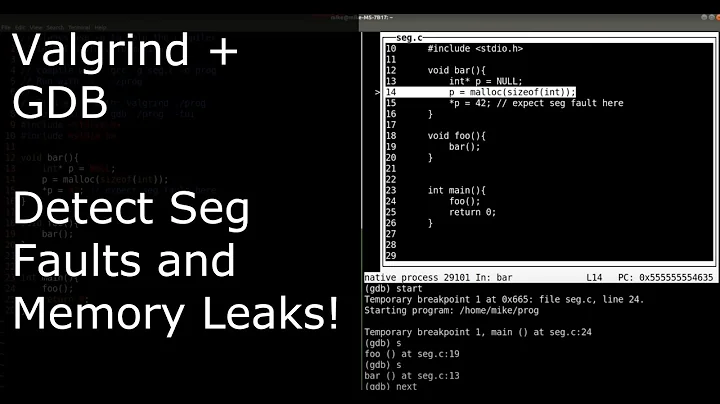 Using Valgrind and GDB together to fix a segfault and memory leak