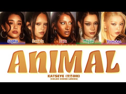 KATSEYE (캣츠아이) 'Animal' (Color Coded Lyrics)