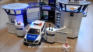 Communistisch Cirkel borstel Playmobil - Politiebureau met gevangenis (6919) en de politiepatrouille  (6920) - ondertiteld - YouTube