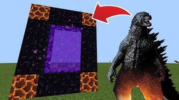 How To Make a Portal to the Godzilla Dimension in MCPE (Minecraft PE)