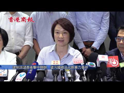 建制派譴責衝擊中聯辦、塗污國徽及元朗暴力事件
