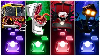 HOUSE HEAD 🆚 SKIBIDI TOILET 🆚 EXTRA SLIDE 🆚 HOUSE HEAD 🆚 SIRENHEAD | 🎵Tiles Hop EDM Rush!