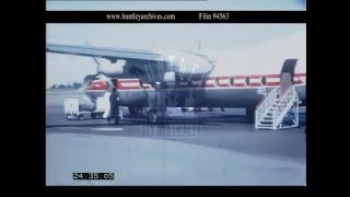 Aircraft landing at a New Zealand Airport, 1960s - Film 94563