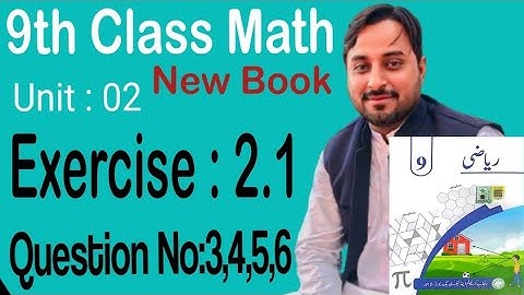 9th Class Math New Book Exercise 2.1 Question No.3,4,5,6 Ex 2.1 Q No.3,4,5,6 Class 9 Math New Book