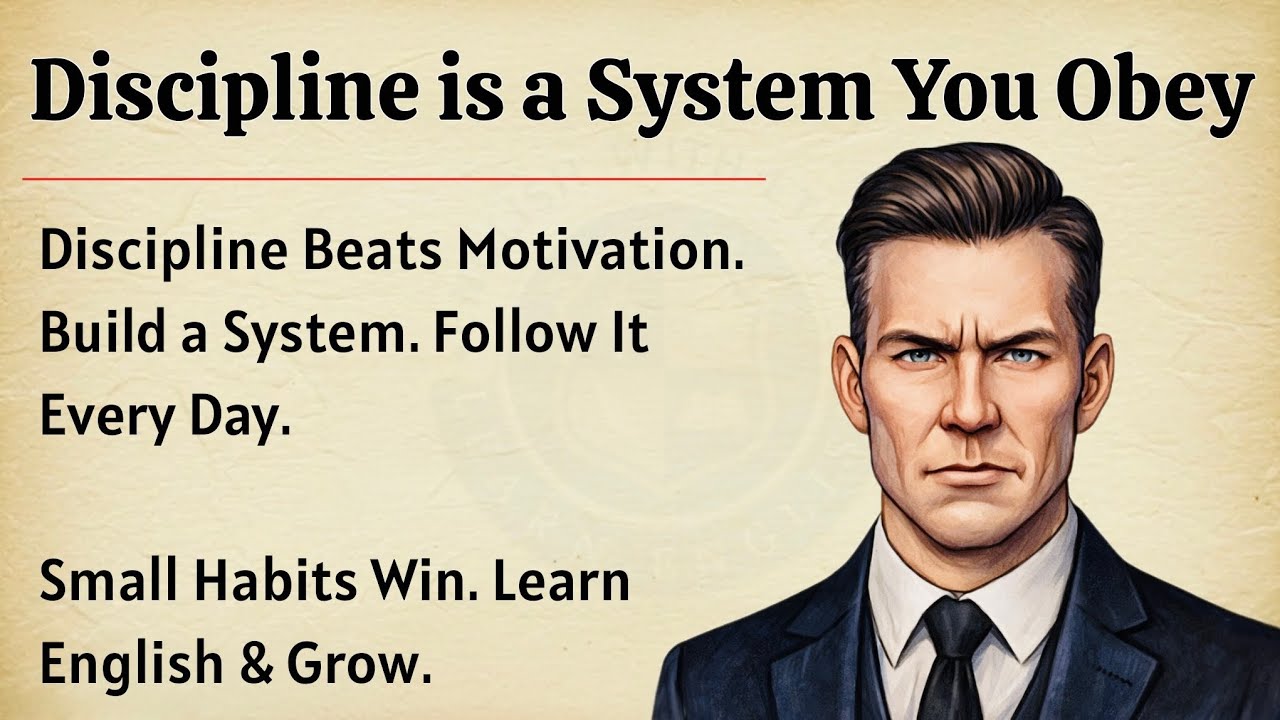 Discipline is Not Motivation, it’s a System You Obey | Graded Reader ✅ | Motivational Video 🔥 | ESL