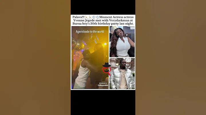 Moment Actress Yvonne Jegede met with Verydarkman at Burna boy's 30th birthday party last night.